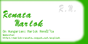 renata marlok business card